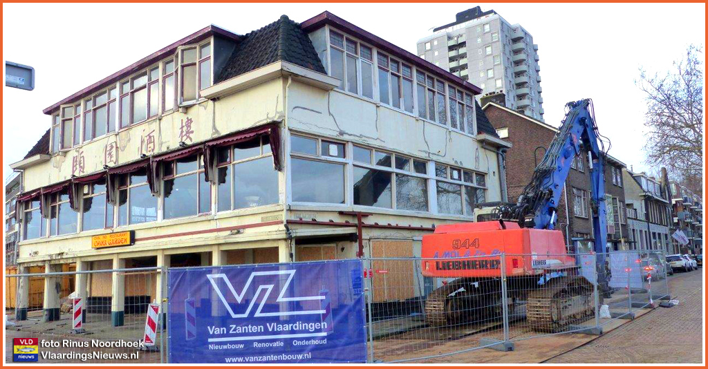 Sloopkraan Gearriveerd Bij Restaurant China Garden Vlaardings Nieuws